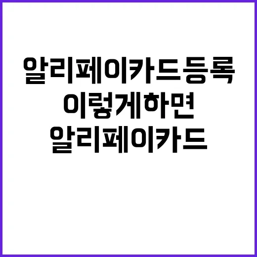 알리페이 카드등록,…