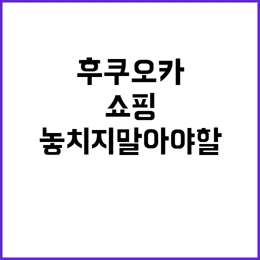 후쿠오카에서 쇼핑하…