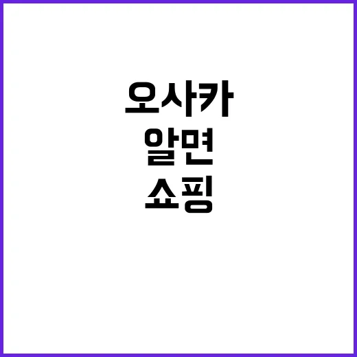 오사카에서 쇼핑하는 방법, 이곳만 알면 끝!