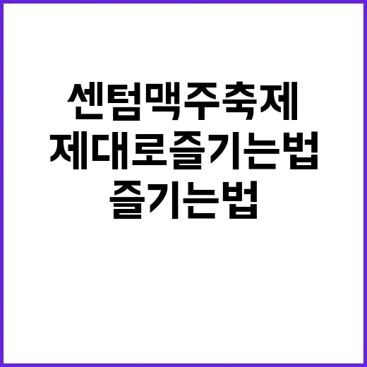 센텀 맥주축제 제대…
