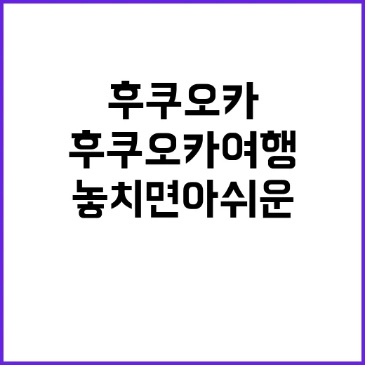 후쿠오카 여행: 놓…