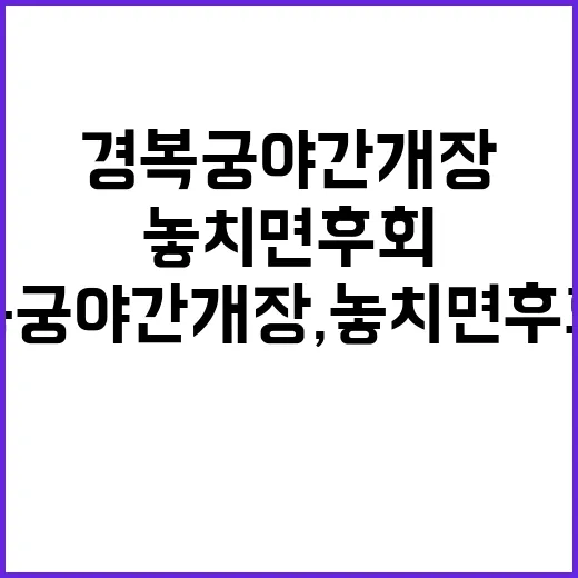 경복궁 야간개장, …