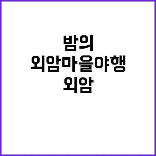 외암마을 야행: 밤의 매력을 탐험하는 방법