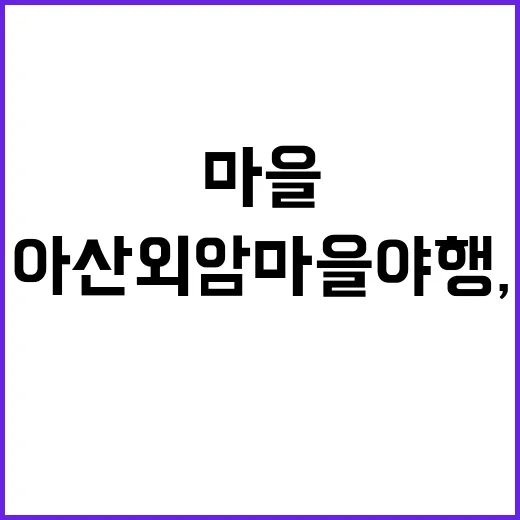 아산외암마을야행, 밤의 매력을 만끽하는 방법