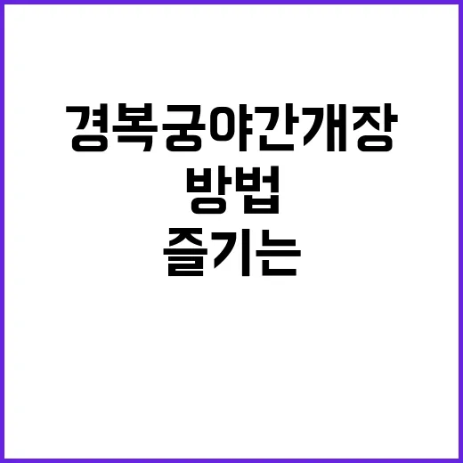 경복궁 야간개장 제…