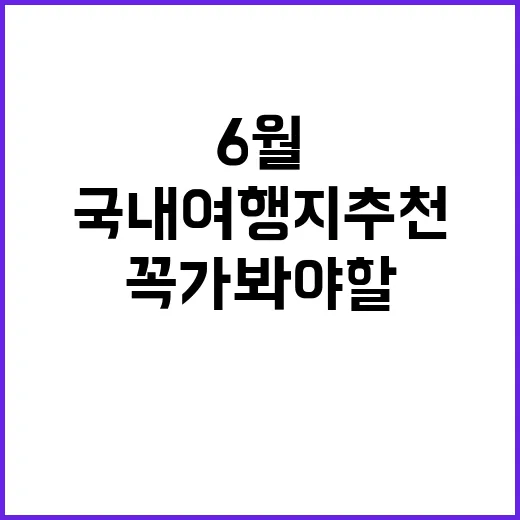 6월에 꼭 가봐야 …