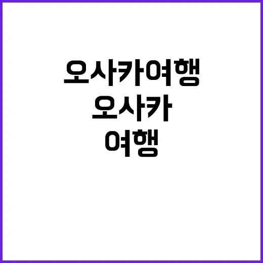 오사카 여행, 이렇…