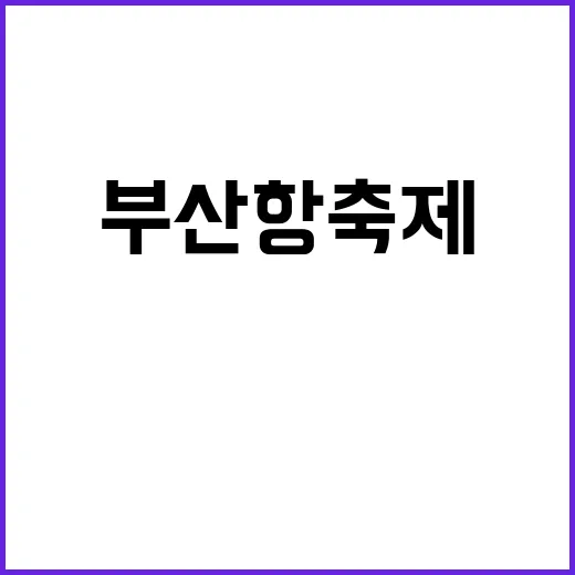 부산항 축제에서 놓치지 말아야 할 포인트