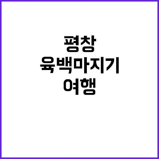 평창 육백마지기, 자연과 함께하는 색다른 여행 방법