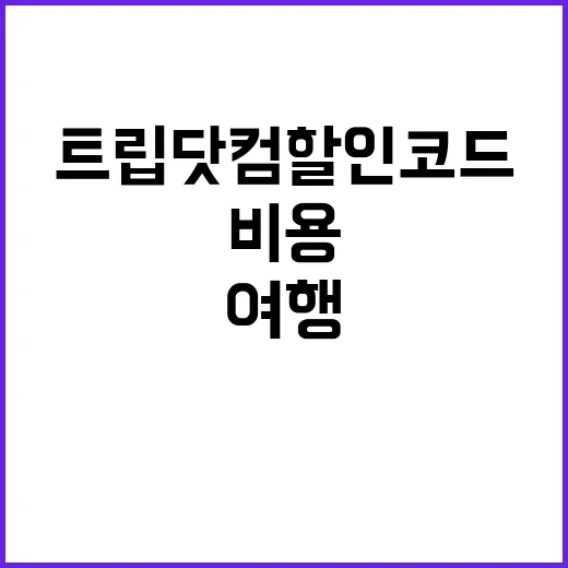 트립닷컴 할인코드로 여행 비용 아끼는 법