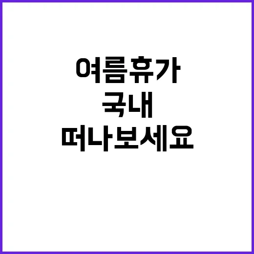 국내 여름 휴가, …