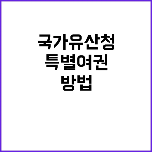 국가유산청 특별여권…