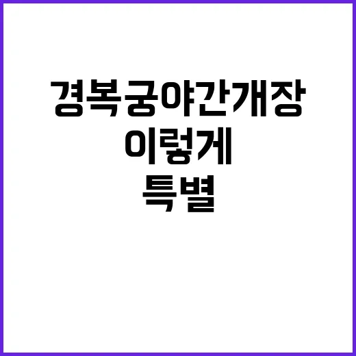 경복궁 야간개장, …