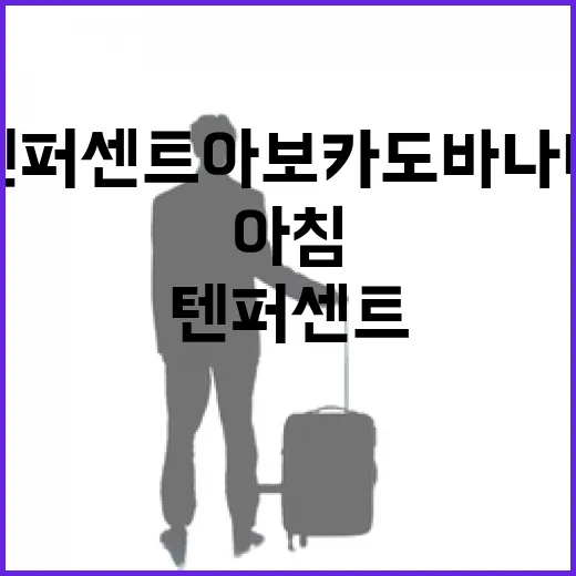 텐퍼센트 아보카도바나나로 시작하는 건강한 아침! - 요약