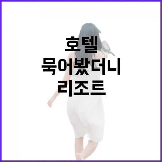 유명 리조트 대신 동네 가까운 제주도호텔에 묵어봤더니 보인 것들 - 요약
