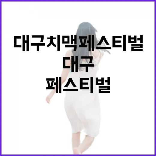 대구 치맥페스티벌을 골목 여행처럼 걸어봤더니 보인 장면들 - 요약