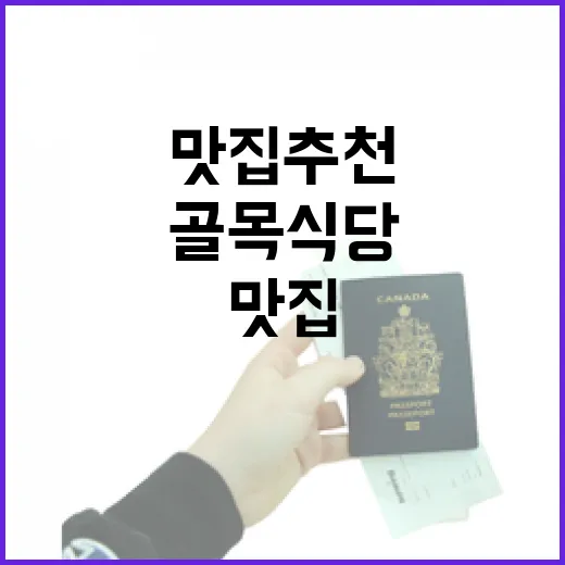 맛집추천을 믿고 골목 식당을 직접 걸어가 봤더니 보인 것들 - 요약