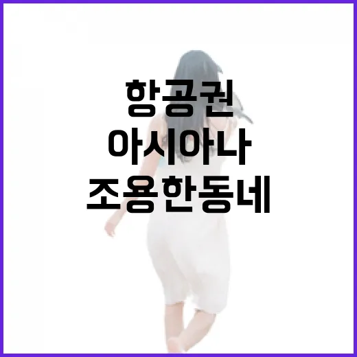 아시아나항공권 끊고 일부러 조용한 동네로 들어가봤더니 - 요약