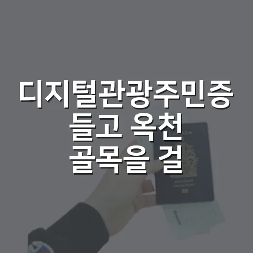 디지털관광주민증 들고 옥천 골목을 걸어봤더니 생긴 일 - 요약