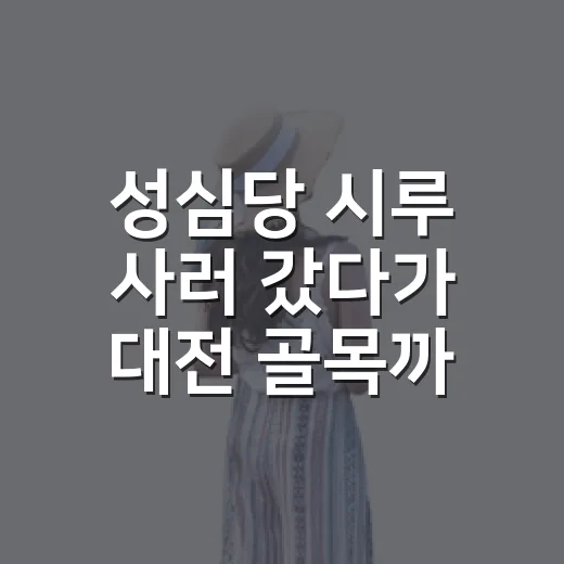 성심당 시루 사러 갔다가 대전 골목까지 천천히 걸어본 후기 - 요약