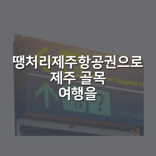 땡처리제주항공권으로 제주 골목 여행을 해봤더니 달라진 것들 - 요약