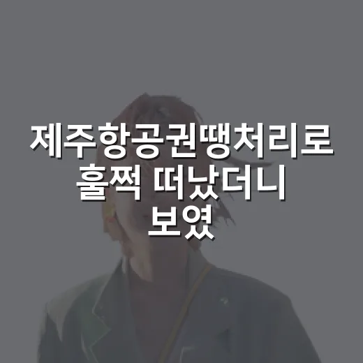 제주항공권땡처리로 훌쩍 떠났더니 보였던 조용한 제주 골목 이야기 - 요약
