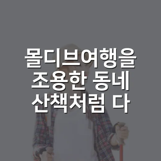 몰디브여행을 조용한 동네 산책처럼 다녀왔더니 보인 것들 - 요약