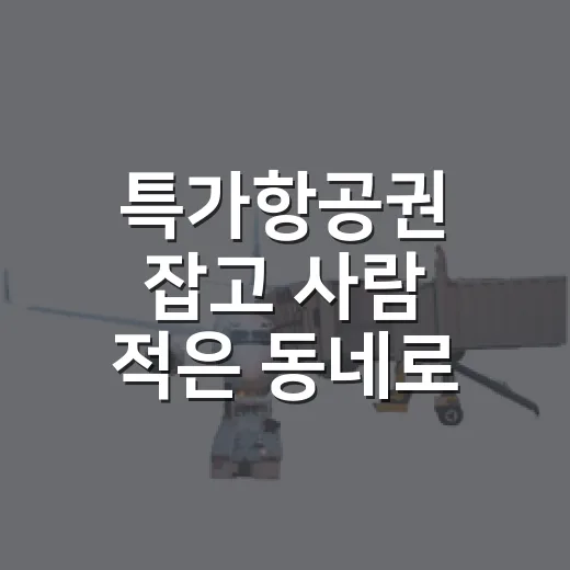 특가항공권 잡고 사람 적은 동네로 흘러가봤더니 - 요약