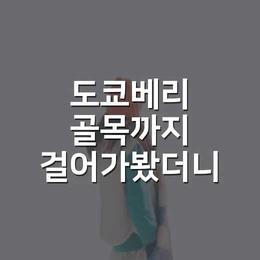 도쿄베리 골목까지 걸어가봤더니, 조용한 단맛이 남았다 - 요약