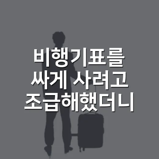 비행기표를 싸게 사려고 조급해했더니, 오히려 동네 여행이 더 선명해졌다 - 요약