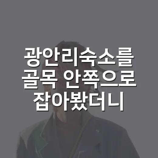 광안리숙소를 골목 안쪽으로 잡아봤더니 보였던 밤바다의 다른 얼굴 - 요약