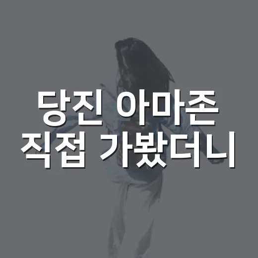 당진 아마존 직접 가봤더니, 생각보다 조용했던 평일 물놀이 길 - 요약