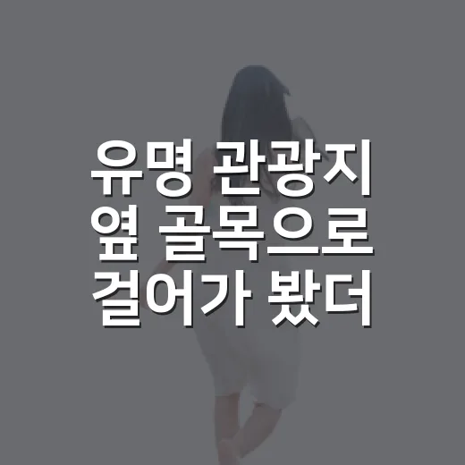 유명 관광지 옆 골목으로 걸어가 봤더니 여행이 조용해졌다 - 요약