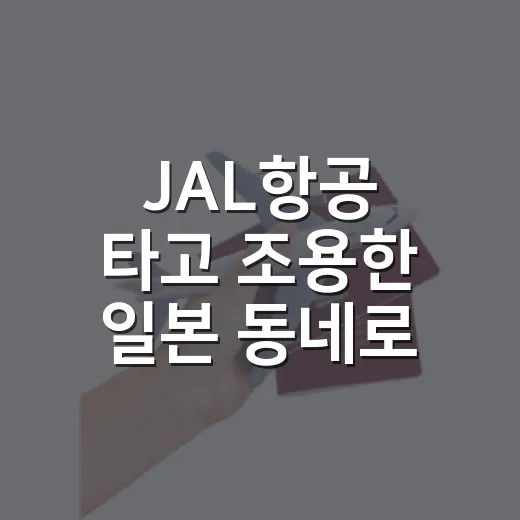 JAL항공 타고 조용한 일본 동네로 들어가봤더니 남은 장면들 - 요약