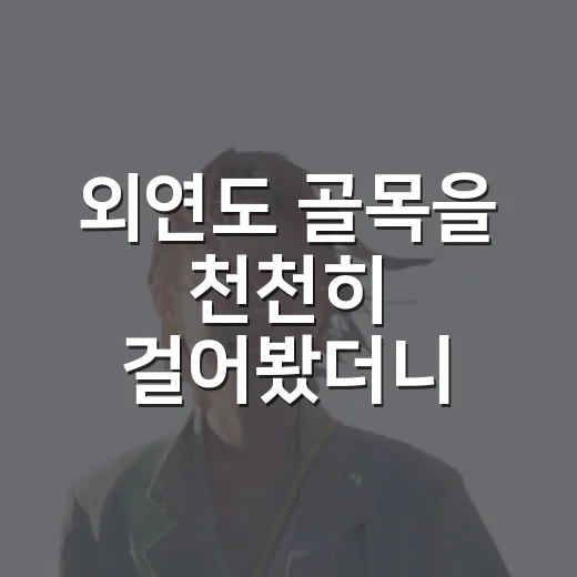 외연도 골목을 천천히 걸어봤더니, 바다보다 먼저 동네가 보였다 - 요약