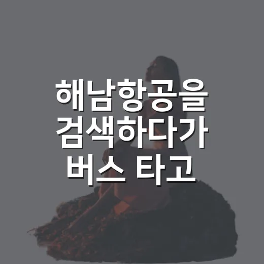 해남항공을 검색하다가 버스 타고 해남 골목까지 가본 후기 - 요약