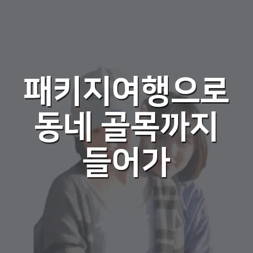 패키지여행으로 동네 골목까지 들어가 봤더니 알게 된 것들 - 요약