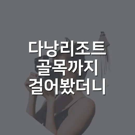 다낭리조트 골목까지 걸어봤더니, 조용한 논누옥이 더 오래 남았다 - 요약