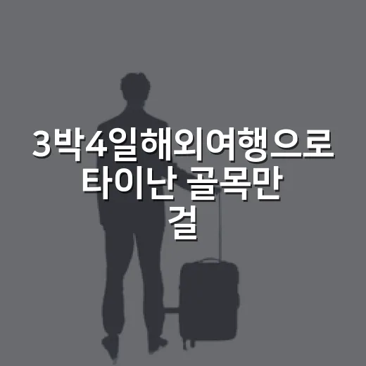 3박4일해외여행으로 타이난 골목만 걸어봤더니 알게 된 것들 - 요약