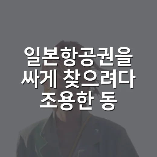일본항공권을 싸게 찾으려다 조용한 동네까지 가본 후기 - 요약