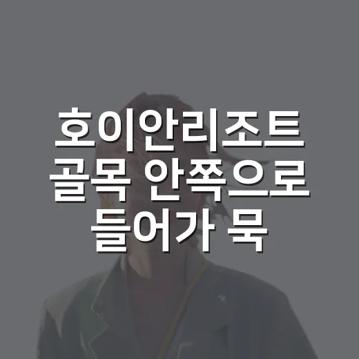 호이안리조트 골목 안쪽으로 들어가 묵어봤더니 보였던 느린 하루 - 요약