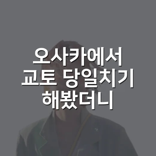 오사카에서 교토 당일치기 해봤더니, 유명한 곳보다 골목이 오래 남았다 - 요약