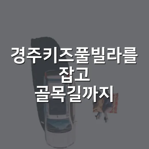 경주키즈풀빌라를 잡고 골목길까지 걸어봤더니 보였던 조용한 경주 - 요약