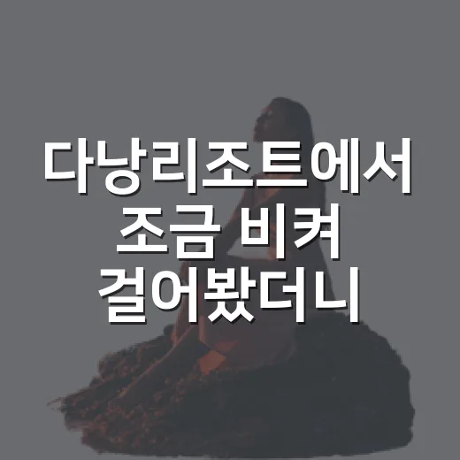 다낭리조트에서 조금 비켜 걸어봤더니 보였던 조용한 하루 - 요약