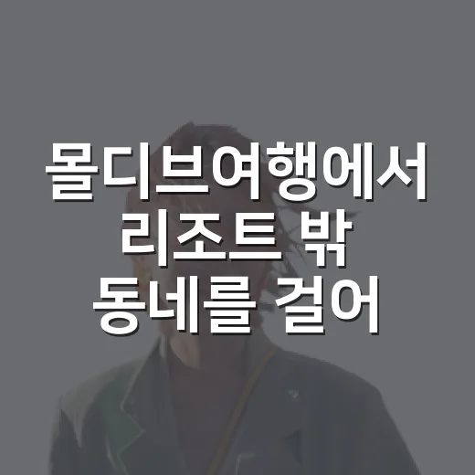 몰디브여행에서 리조트 밖 동네를 걸어봤더니 보인 조용한 풍경 - 요약