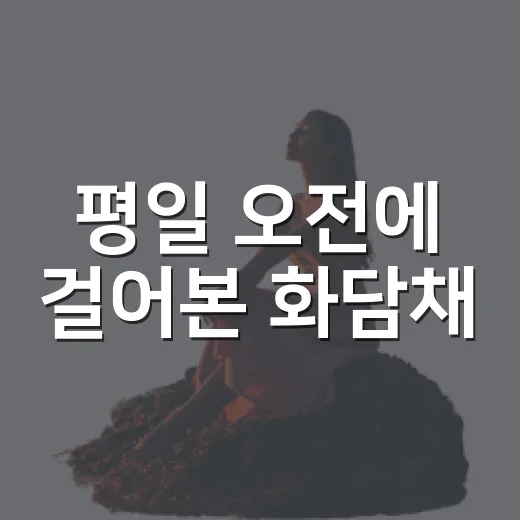 평일 오전에 걸어본 화담채, 유명한 숲 안에서 조용해지는 순간 - 요약