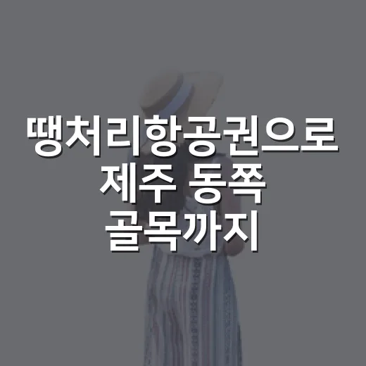 땡처리항공권으로 제주 동쪽 골목까지 가봤더니, 싼 표보다 조용한 시간이 남았다 - 요약