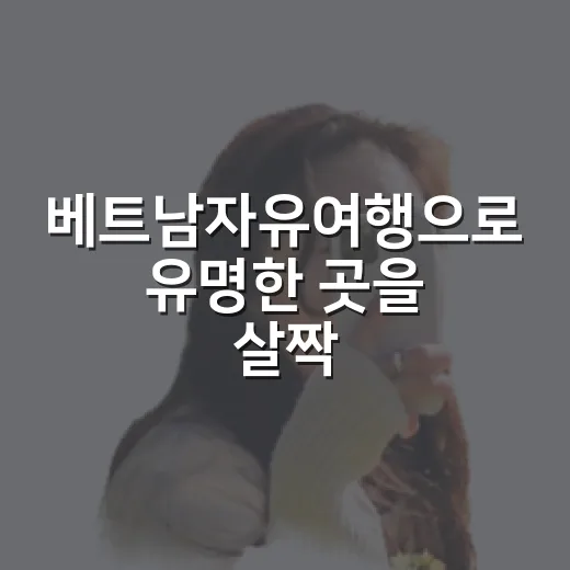베트남자유여행으로 유명한 곳을 살짝 비켜 걸어봤더니 - 요약