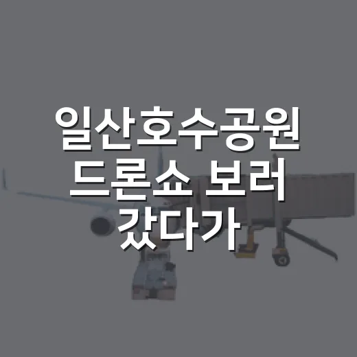 일산호수공원 드론쇼 보러 갔다가, 북적임보다 오래 남은 산책길 이야기 - 요약