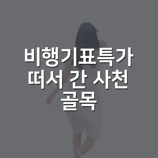 비행기표특가 떠서 간 사천 골목, 조용한 여행이 더 오래 남았다 - 요약